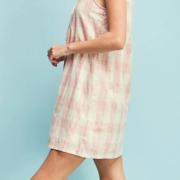 Entro Plaid Embroidered Lace Up Dress - Picture 4 of 6